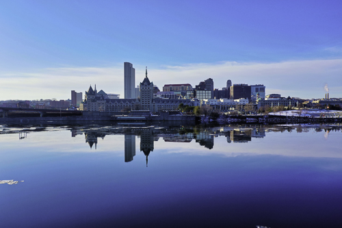 Albany NY on a cold winter day